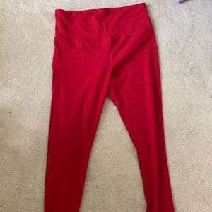 Athleta Red Workout Leggings Size Medium